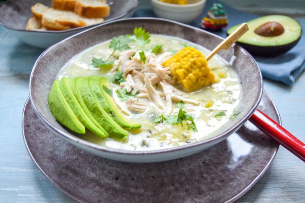 Ajiaco. Cocina Colombiana. Comida popular de Colombia.