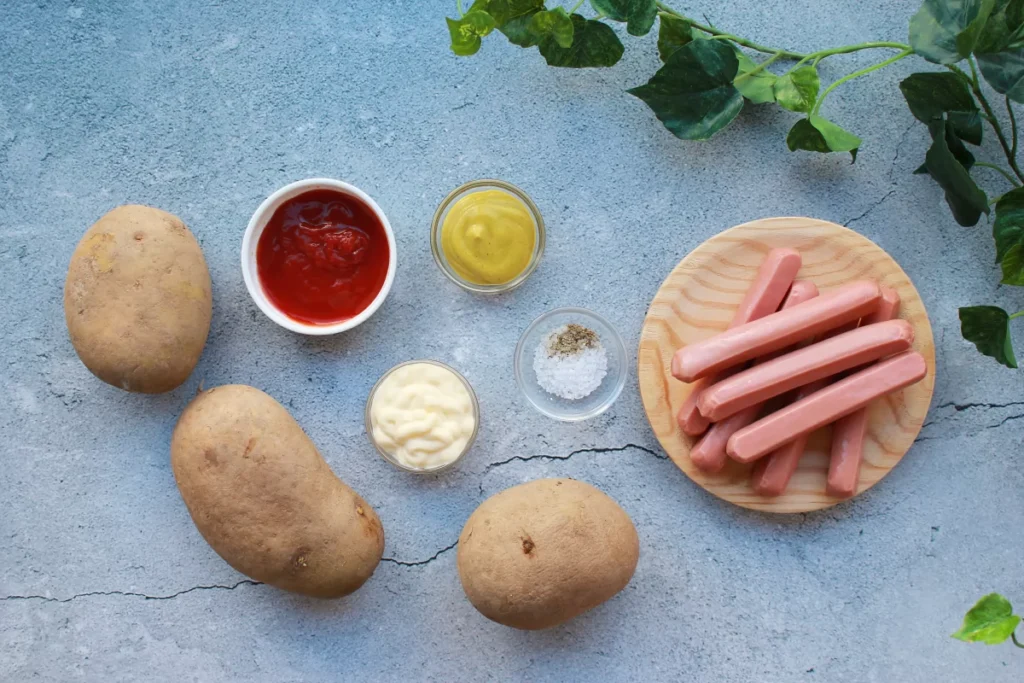 Comida rápida latinoamericana. Ingredientes de la salchipapa